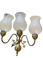 ANCIENNE APPLIQUE VERRE BRONZE