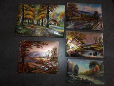 Lot 5 plaques émaillées