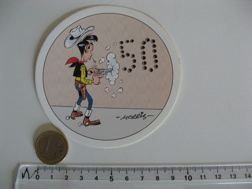 Autocollant lucky luke 50 - bd,