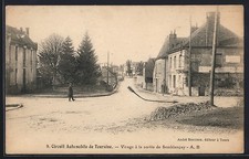 Old postcard Semblançay, Circuit Automobile de Touraine, Turn at the exit of Semblança 