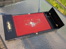 Ancien écritoire début XXème / Art Indochine / Plateau calligraphie