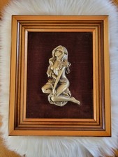 CADRE BOIS FEMME NUE ÉTAIN