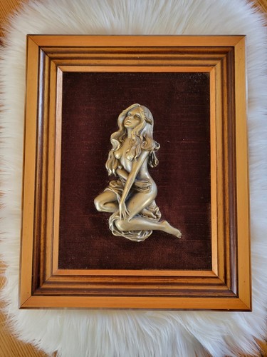 Cadre bois femme nue étain - femme,