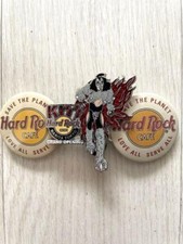 Hard Rock Cafe KISS Gene Simmons Narita Pin/Can Badge*2 set Hard Rock Cafe Hard