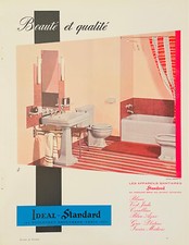 Publicité magazine vintage - années 50 - Sanitaires Idéal Standard
