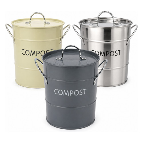 Seau compost acier - seau, en