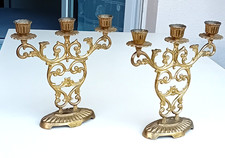 2 Chandeliers, bougeoirs,  3