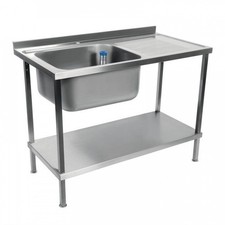 Plonge inox 1 cuve (L)1200 x