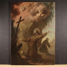 Grand tableau religieux ancien