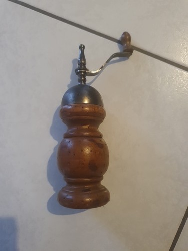 Old wooden pepper mill - wooden,