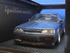 Allumage Modèle 1/18 Nissan Skyline GTS-R R31 Bleu Noir BBS RS 17 Roues
