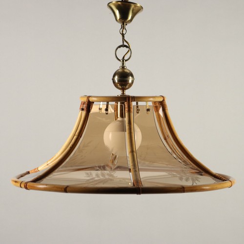 Lampe vintage bambou - lampe,