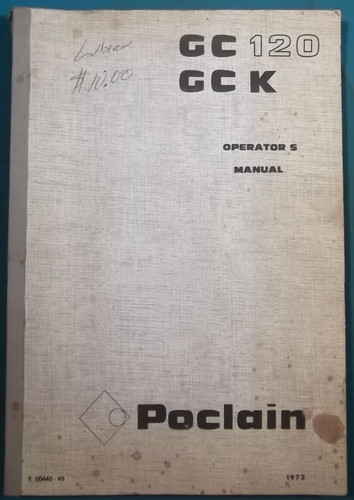 Poclain gc120 gc120k - poclain,