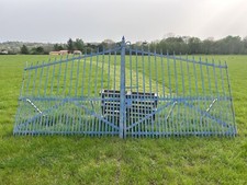 4,20m Portail Fer Forgé Ancien Château Maison de Maître Ancienne Très Bon État
