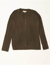 MARLBORO CLASSICS Womens Top Long Sleeve UK 14 Large Green Cotton DE46