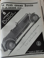BALLOT 8 cylindres automobile