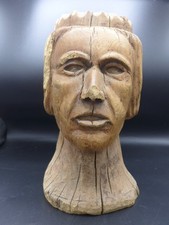 MARINE OUTSIDER ART BRUT BOWHEAD WOOD CARVING ERODE RARE