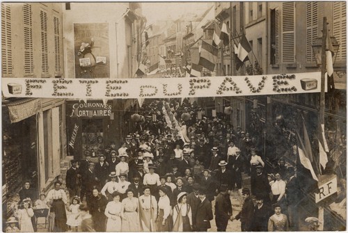 Cpa fête pavé scène - du,