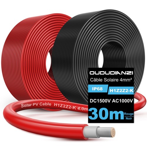 Cable solaire 4mm2 30m - 4mm2,