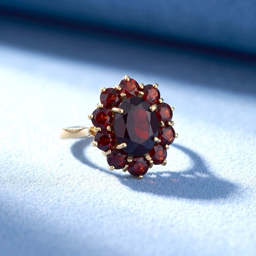 Bague grenats marguerite or - marguerite,