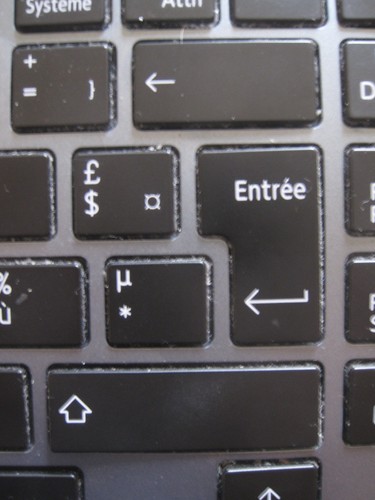 Une touche clavier - une,