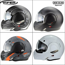 VIPER PJ F242 casque modulable 180 casque de protection moto dinversion ECE Gold