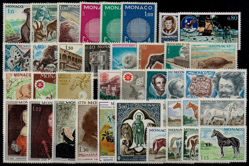 Timbres monaco année 1970 - annÉe,