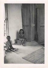 OLD GUIANA PHOTO ~1950 AROUND OYAPOCK DUO YOUNG CHILDREN