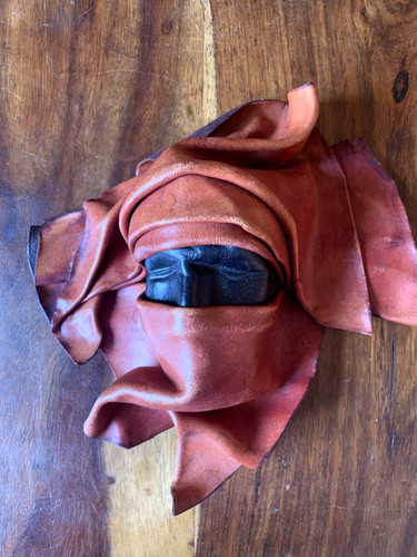 Masque cuir rouge - masque, noir