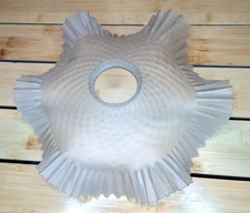 ANTIQUE TRANSPARENT OPALESCENT GLASS LAMPSHADE HANGING LAMP LIGHT VG