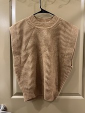 isabel marant cashmere laine wool brown sleeveless sweater sz 34 (item A31.1)