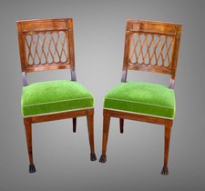 PAIRE DE CHAISES EN ACAJOU DE