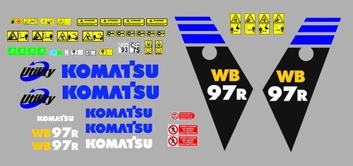Komatsu 97r autocollants - komatsu,