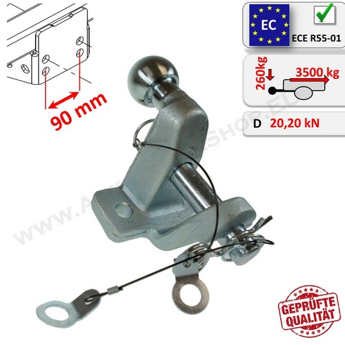 Chape attelage rotule mixte - chape,