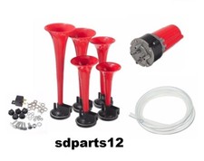 Klaxon à Air Électropneumatique La Cucaracha 115dB 12V 5 Trompes et Compresseur