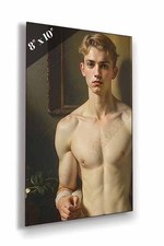 Jeune homme torse nu, portrait