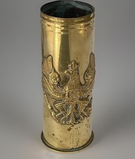 douille d'obus ALLEMAND WW1 devise "MIT GOTT FÜR KOENIG UND VATERLAND" 1917