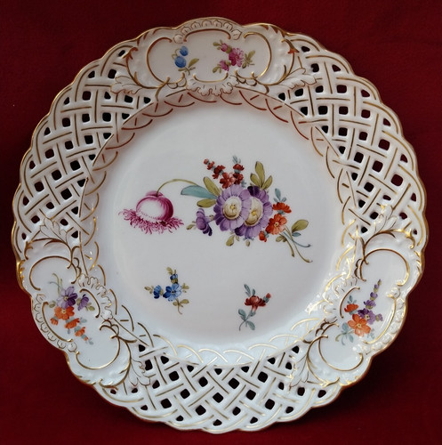 Assiette saxe porcelaine - assiette,