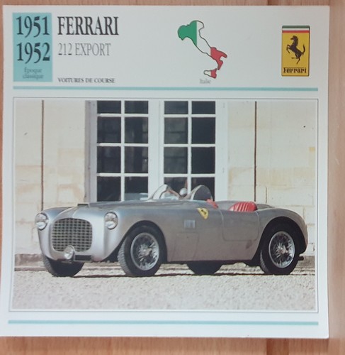 Ferrari 212 export carte - export,