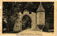 Old postcard Clermont-Ferrand - Jardin Lecoq - Gothic portal from... (221684)
