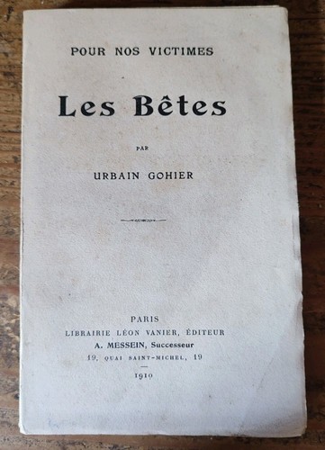 Livre ancien les bêtes - livre,