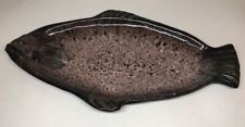 Très Grand Long Plat Poisson Marius Giuge Rare Vallauris Vintage L 59 Cm N104