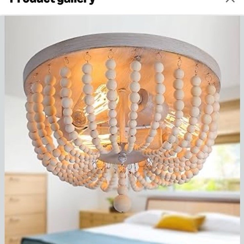 Boho light wood bead - 3-light,