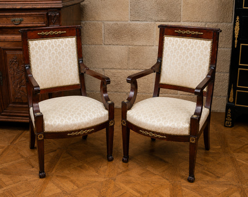 Paire fauteuils époque - de,