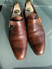 Crockett & Jones Monkton Burnished Calf Shoes - Size 7.5E - Almost New + Trees