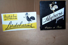 Lot of 2 small advertising plates vintage Ladycharme Lordcharme 60s vgc