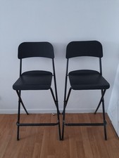 Lot de 2 chaises hautes de bar de couleur noire - modèle Franklin IKEA 