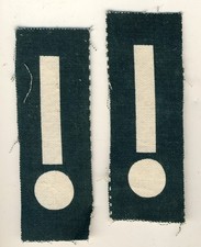 WW2 paire de pattes de col  de volontaire Russe vert