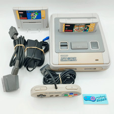 Console Super Nintendo SNES FRA-1 + 1 Manette + Cables + Mario All Stars + World