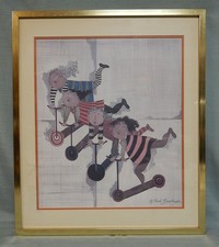 Les Trotinettes (The Scooters) - Graciela Boulanger Large Framed Print